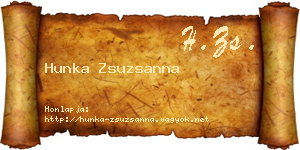 Hunka Zsuzsanna névjegykártya